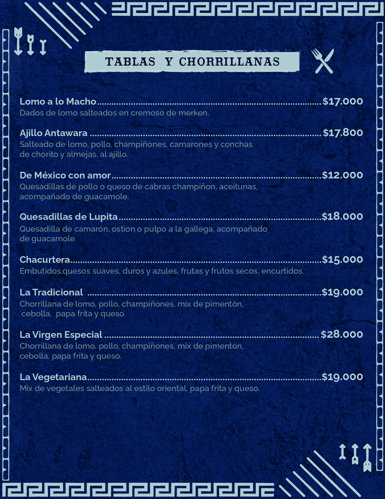 Tablas y Chorrillanas